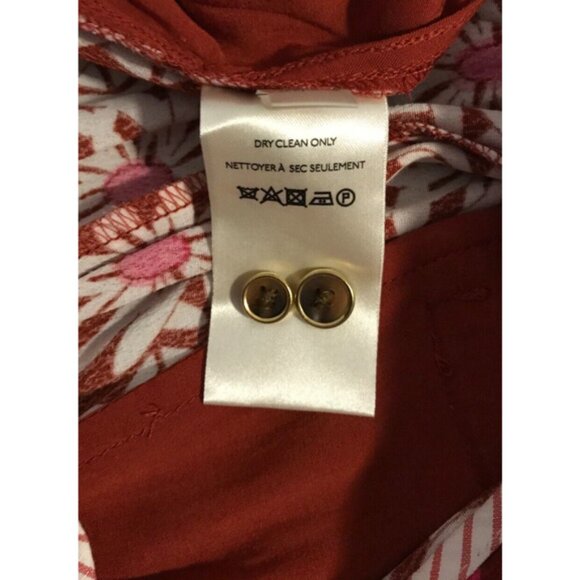 by Anthropologie Women's Loveland M Pink/Rose Print Wide Leg Jumpsuit - Size 14 - Picture 11 of 12